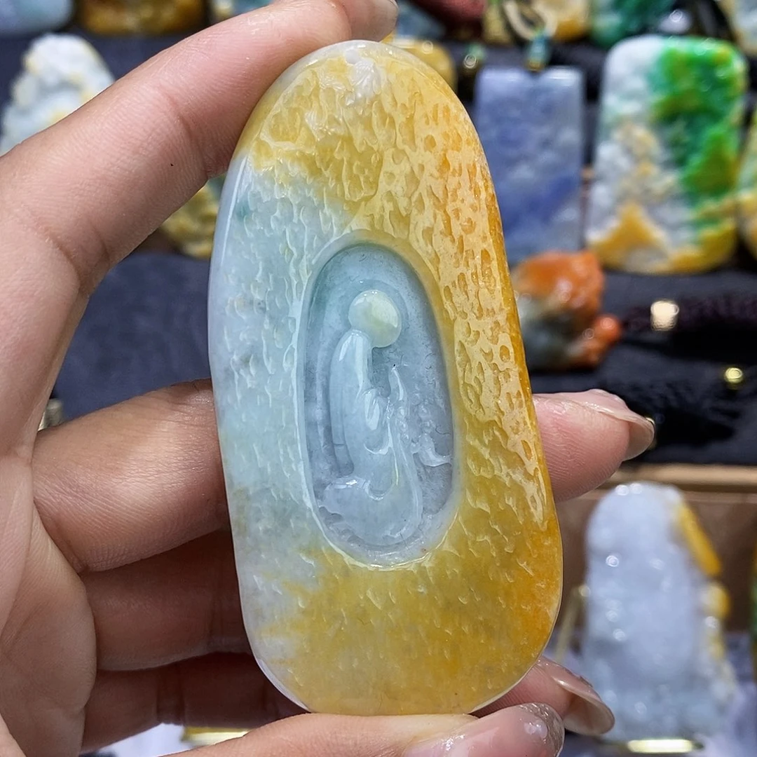 翡翠未镶嵌颈饰翡翠A货一物一证