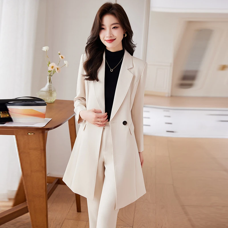 高级感英伦风衣外套女2023年秋冬季新款中长款外套韩系冬西装大衣