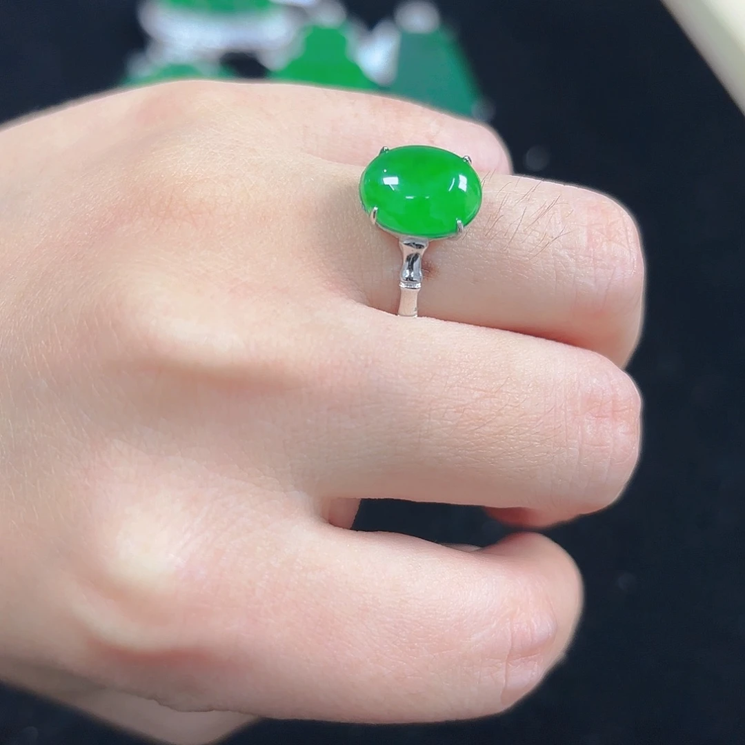 翡翠银S925镶嵌吊坠(不含链)