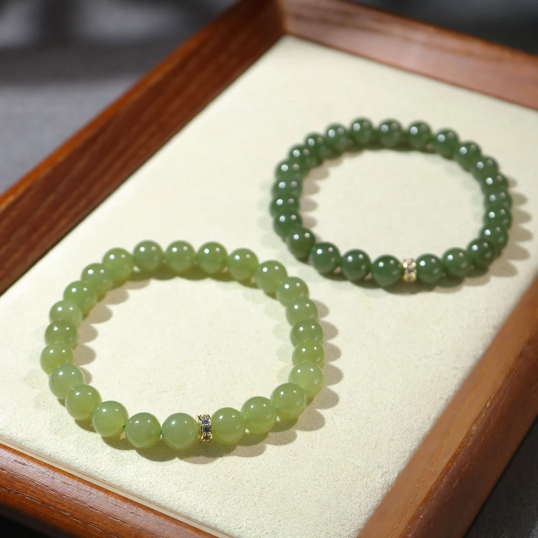 【凰一品】 和田玉手串（发一深一浅两条）