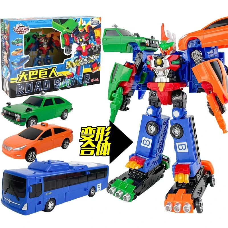 大巴巨人咖宝车神变形机器人玩具儿童汽车模型男孩金刚机甲手办伽