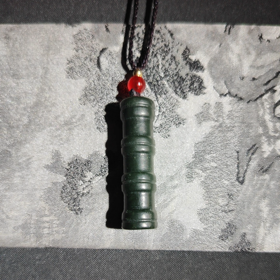【雷总福利】天然和田玉竹节吊坠