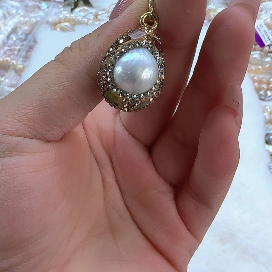 未镶嵌项链定制多样性发货发其一920淡水珍珠