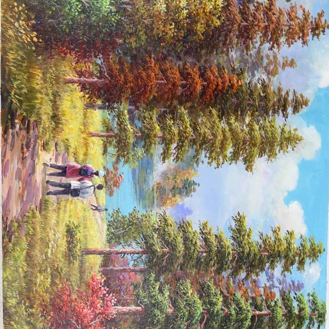 油画哦？哦、咯咯哒了一下