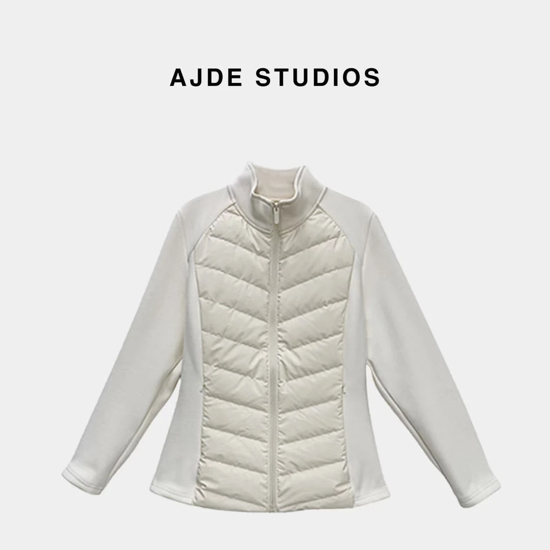 AJDE｜暖洋洋立领拼接羽绒服（无帽）09