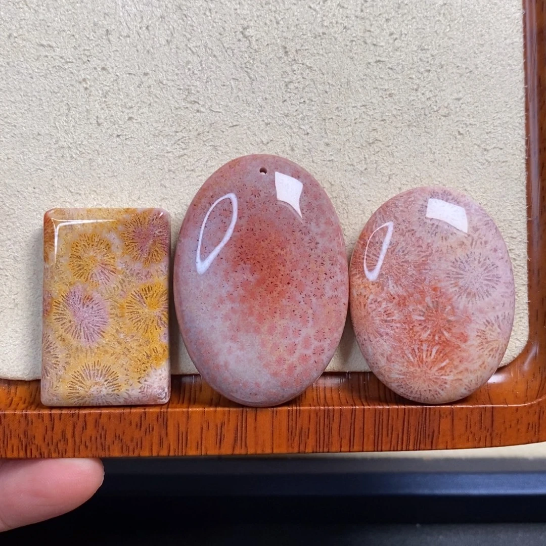 硅化玉未镶嵌吊坠