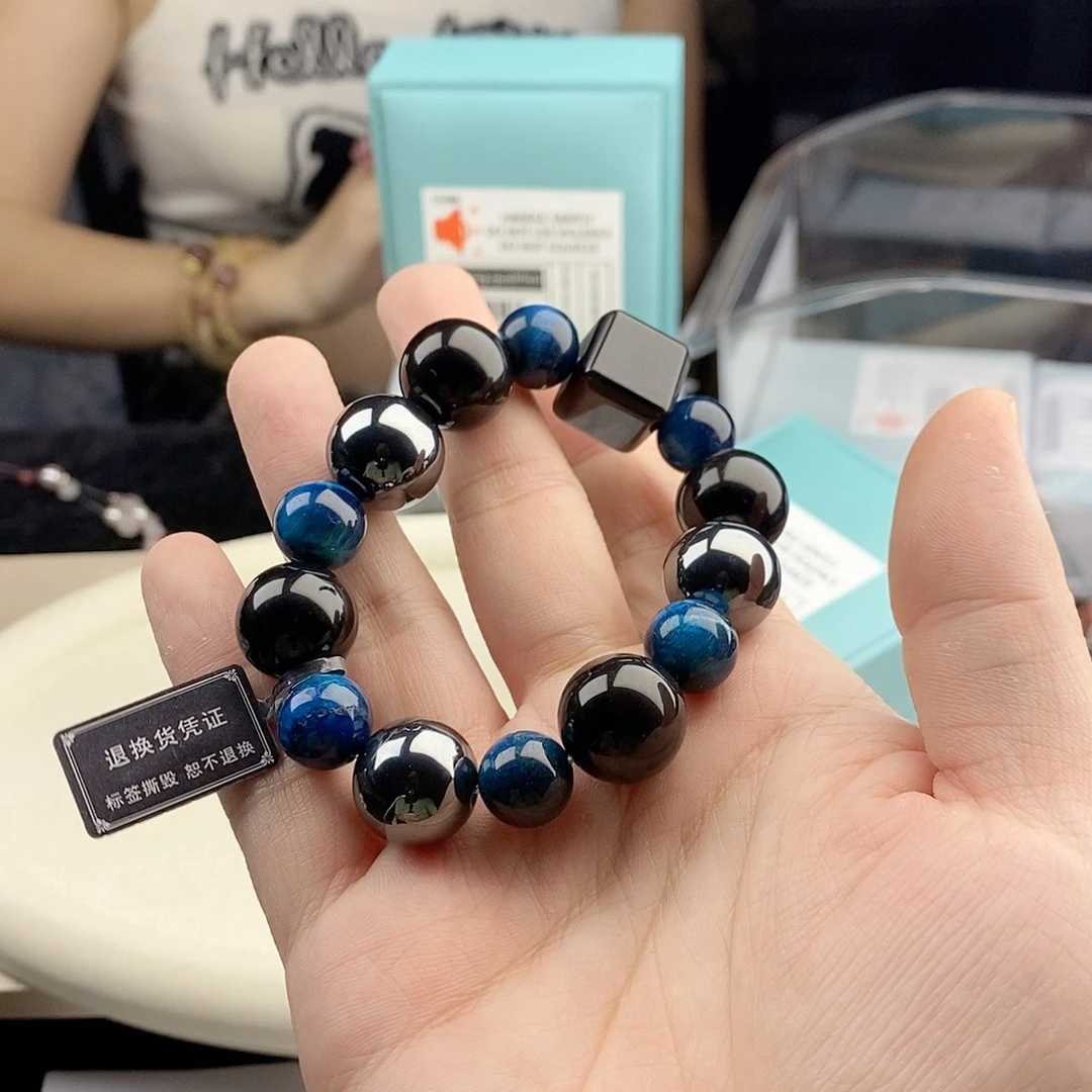 手链水晶银S925镀金镶嵌