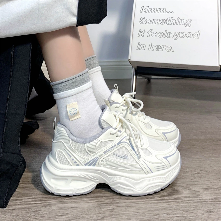 回力休闲鞋时尚新款厚底女网面透气小白鞋女鞋老爹鞋女ins轻跑女