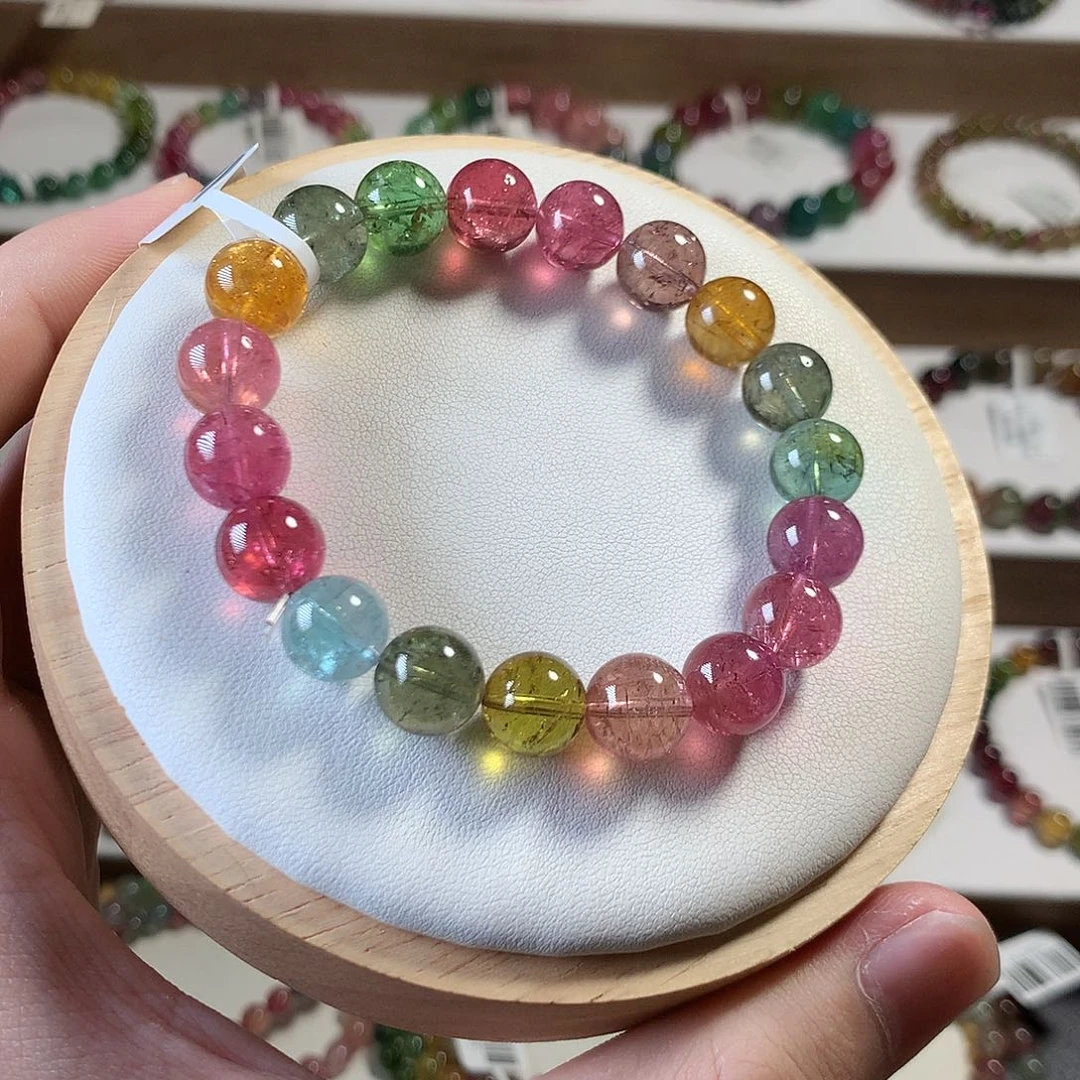 碧玺未镶嵌手链9.7