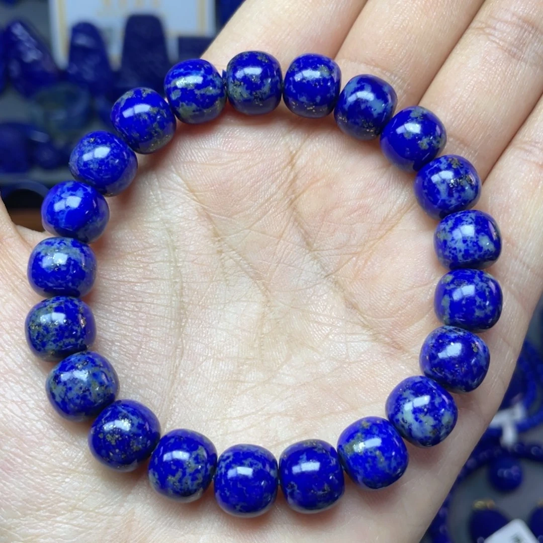 青金石未镶嵌10×9mm老型手串