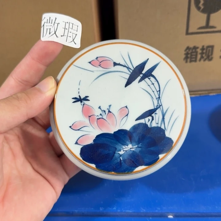 釉下手绘茶具微瑕