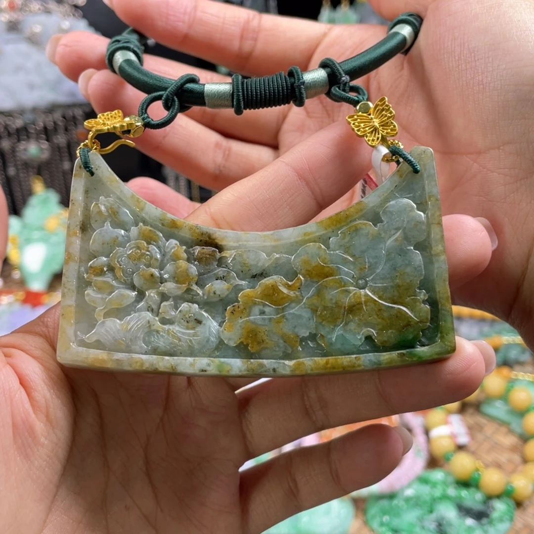 翡翠未镶嵌颈饰代编织