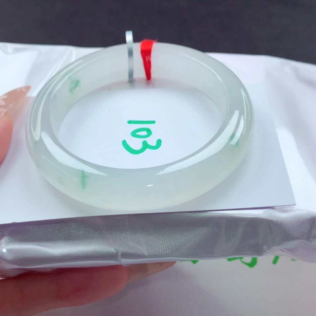 翡翠手镯未镶嵌天然缅甸翡翠A货手镯 103号