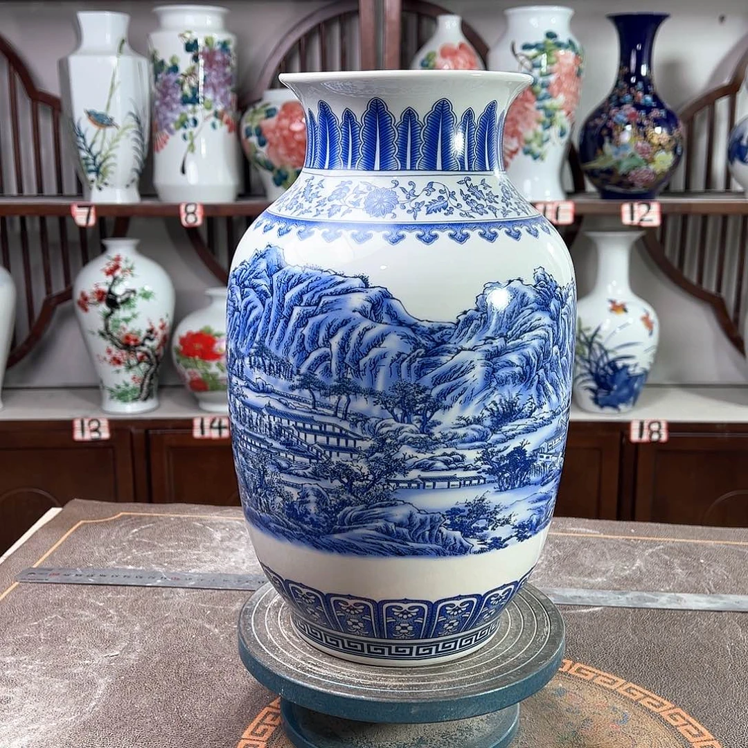 摆件陶景德镇陶瓷富春