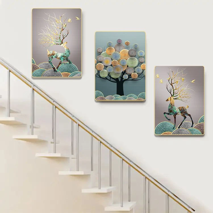 S030轻奢款抽象背景墙客厅墙画简约三联画沙发挂画现代装饰画