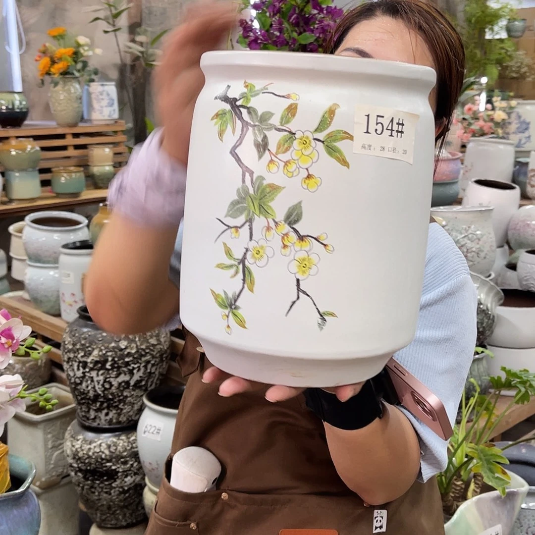 紫砂花盆高度28口径20厘米
