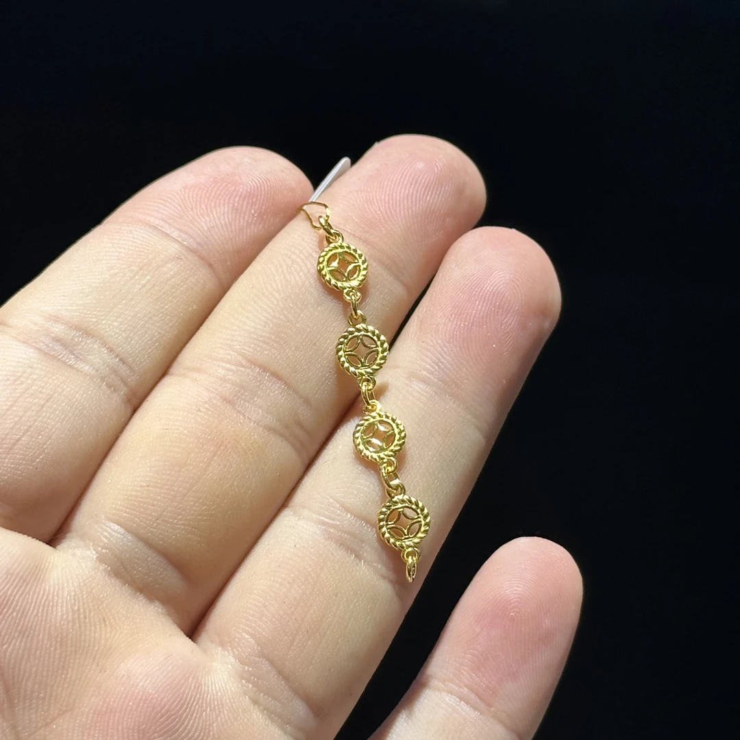 足金999 古法 铜钱链条 1.901