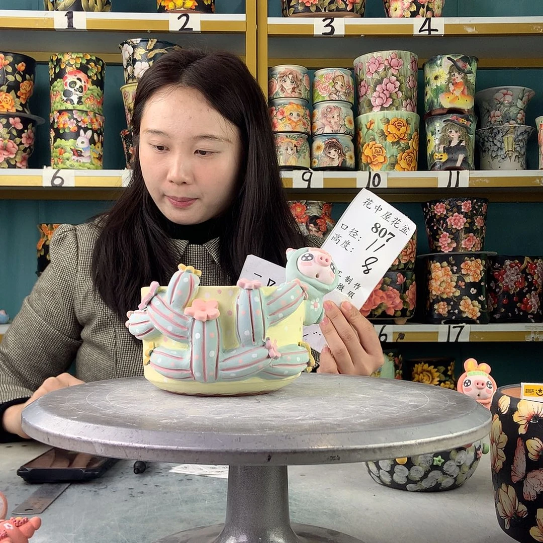 陶景德镇手工花盆807