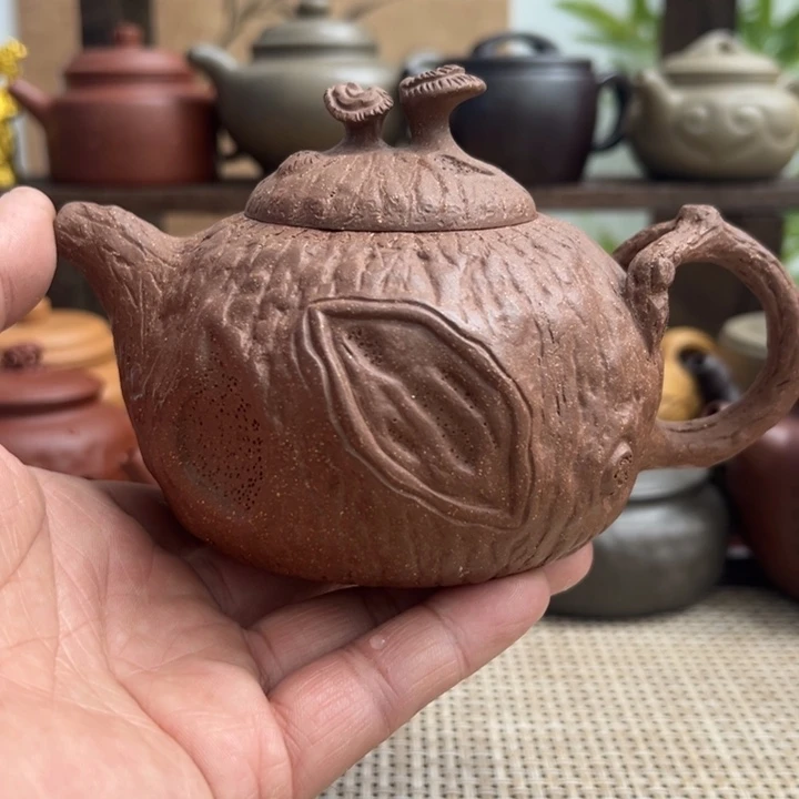 茶壶紫砂宜兴原矿紫砂半手供春350CC