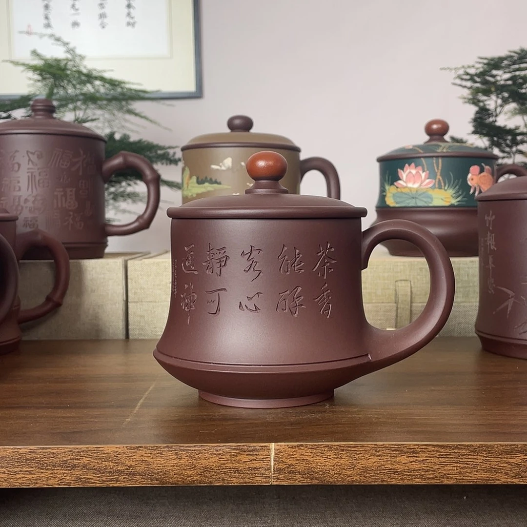 茶杯紫砂鸿运有帆风顺400cc
