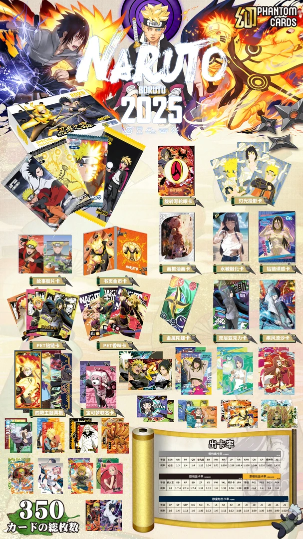 【奇偶大作战】幻卡第一弹火影-忍者之路卡牌（默认代拆）