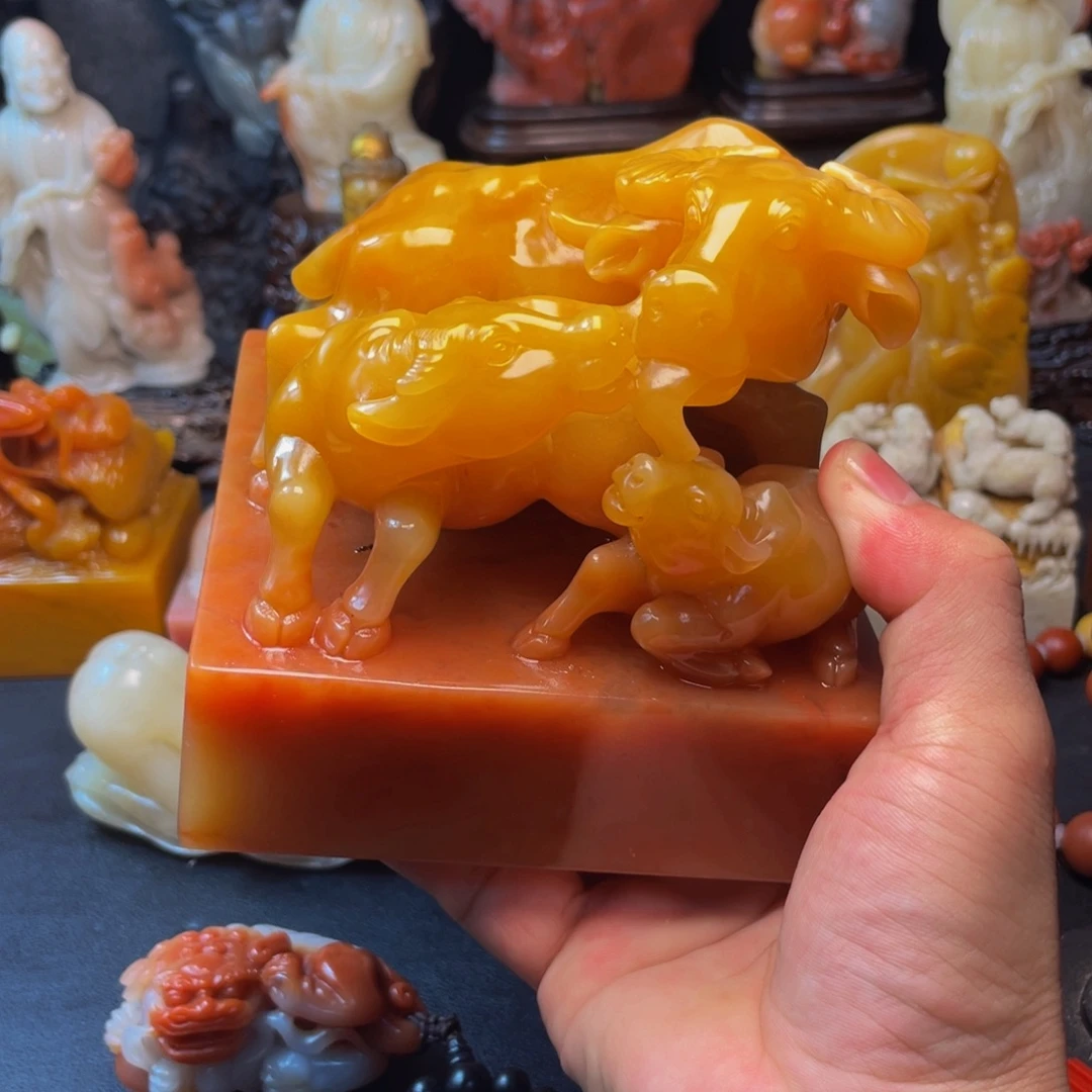 我***）有机玻璃精品印章牛转乾坤