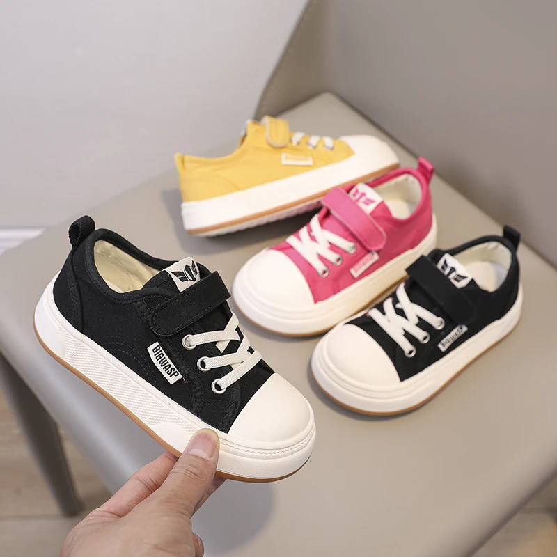 大黄蜂秋季童鞋儿童帆布鞋2025新款男女童校园休闲板鞋百搭宝宝鞋