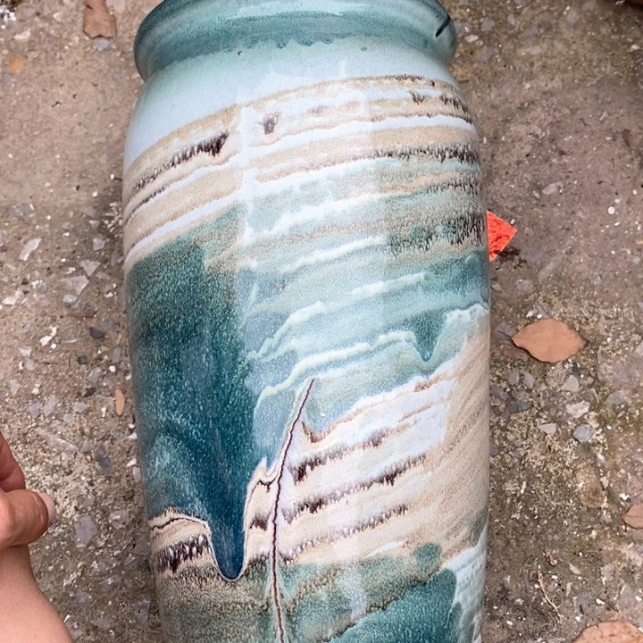 紫砂花盆高约40口17瑕疵