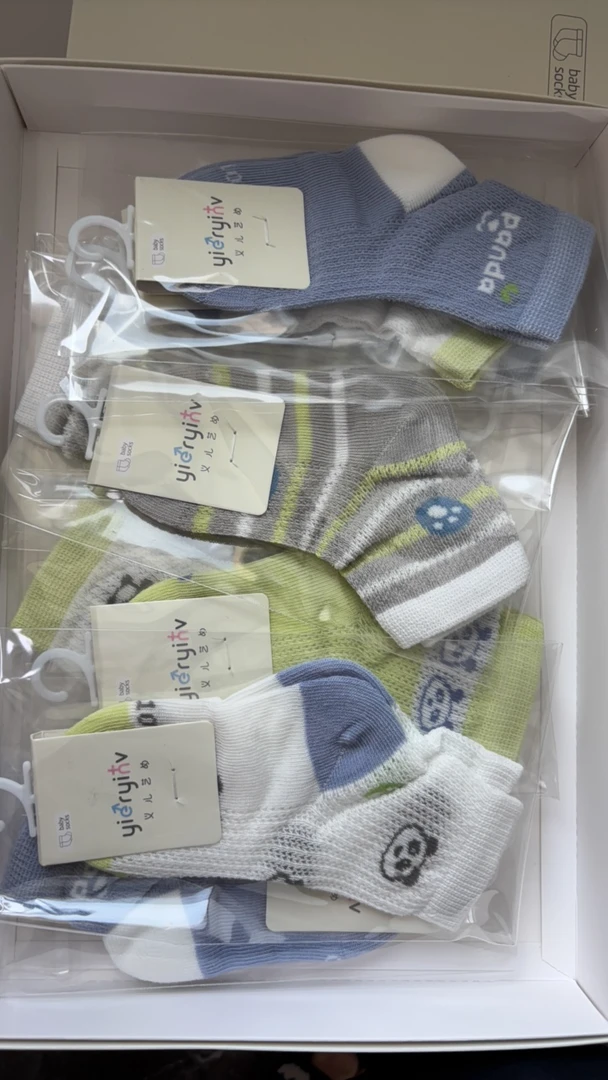 宝宝短袜夏天透网随机发3双