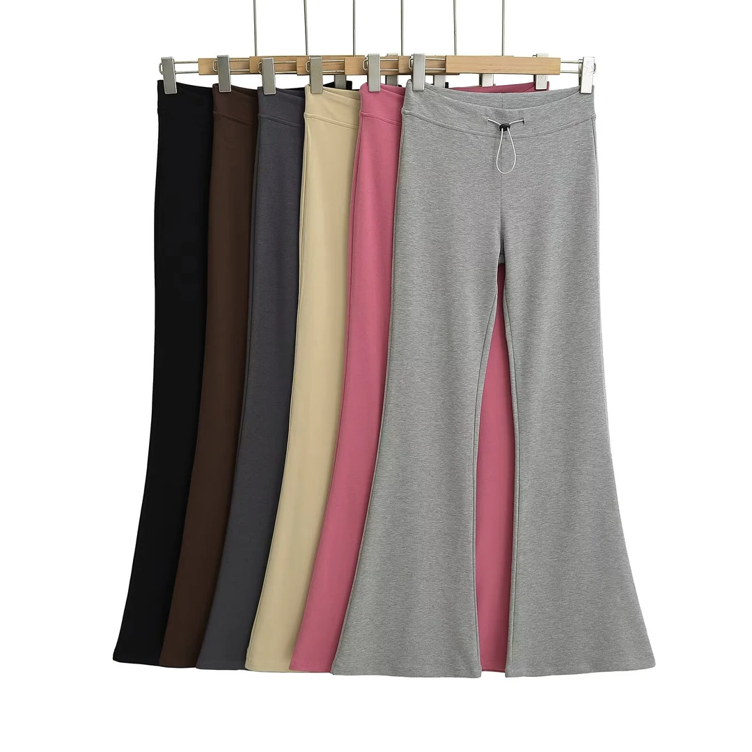 高腰喇叭裤显瘦复古修身百搭日常穿搭必备裤子