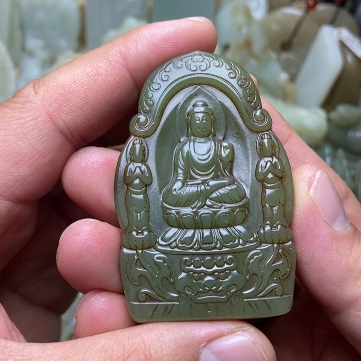 和田玉未镶嵌挂件