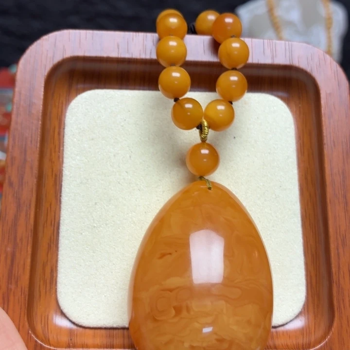 蜜蜡未镶嵌颈饰项链