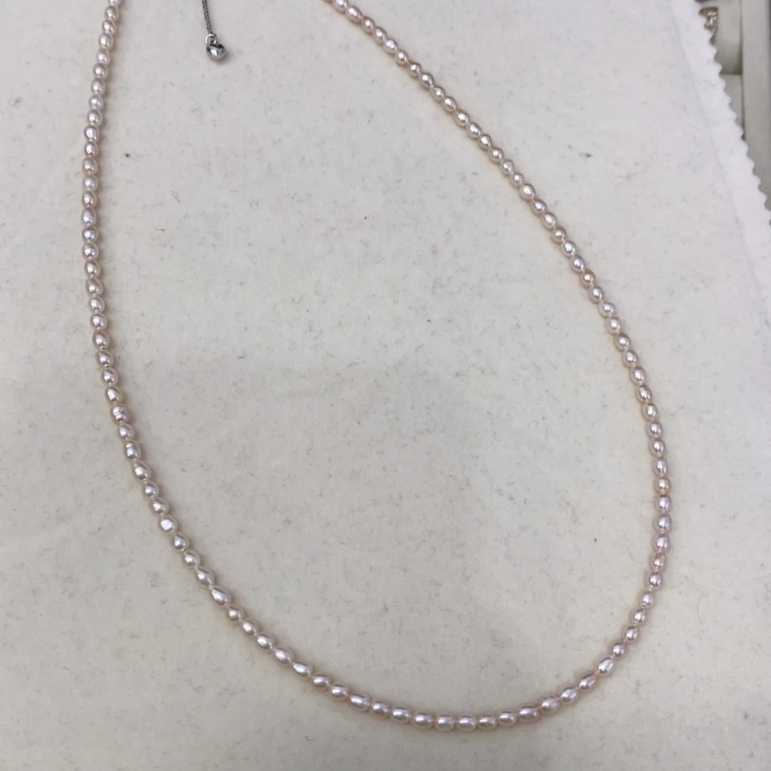 淡水珍珠颈饰银S925镶嵌曼塔玫瑰