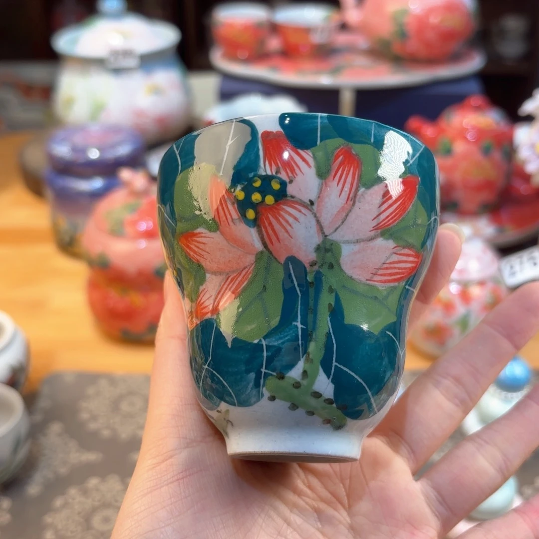 景德镇手绘高温釉下彩陶瓷茶具