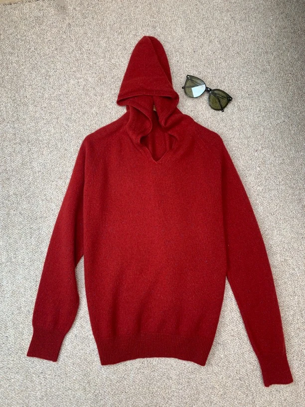 【100%绵羊毛】彩点连帽衫内搭慵懒风高级简约百搭套头软糯休闲毛衫