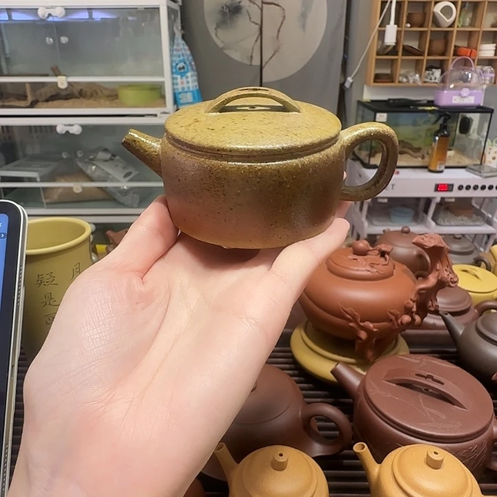 紫砂茶壶柴烧国工蒋洁半手工黄金段汉瓦100