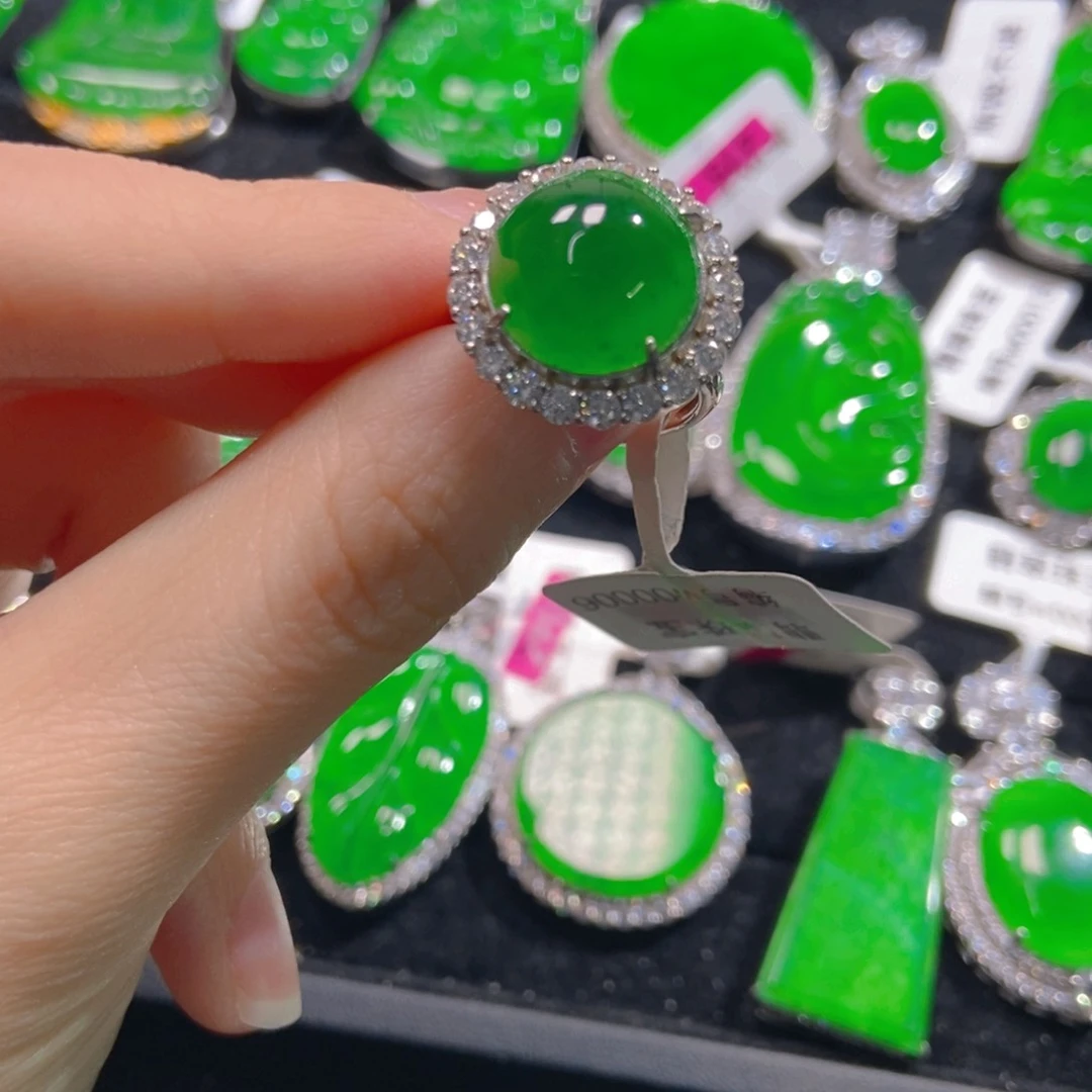 翡翠吊坠(不含链)银S925镶嵌