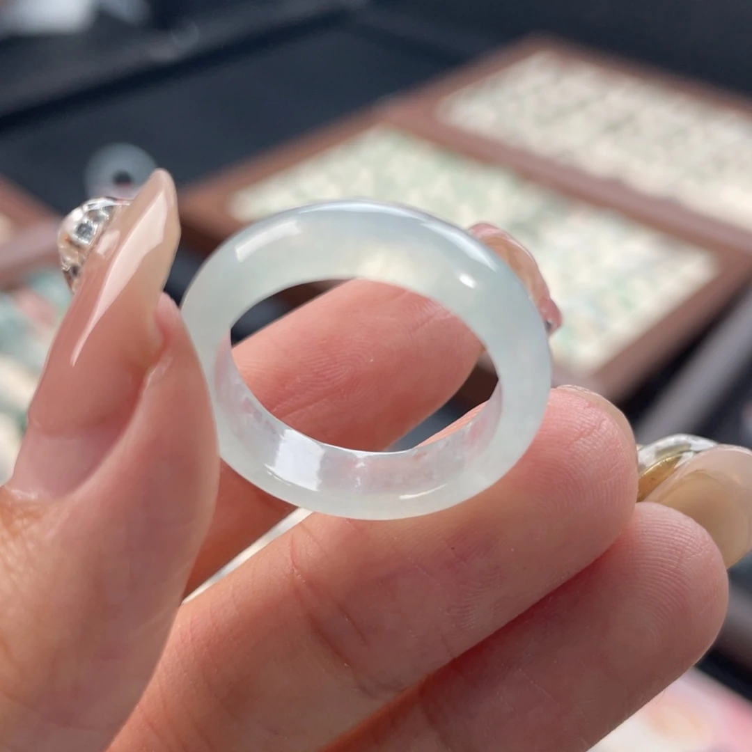 翡翠未镶嵌戒指天然A货翡翠圈口