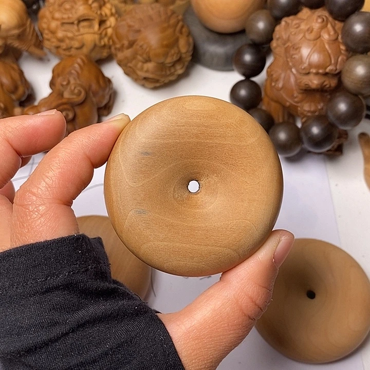 檀香木老山檀香大面包圈微瑕