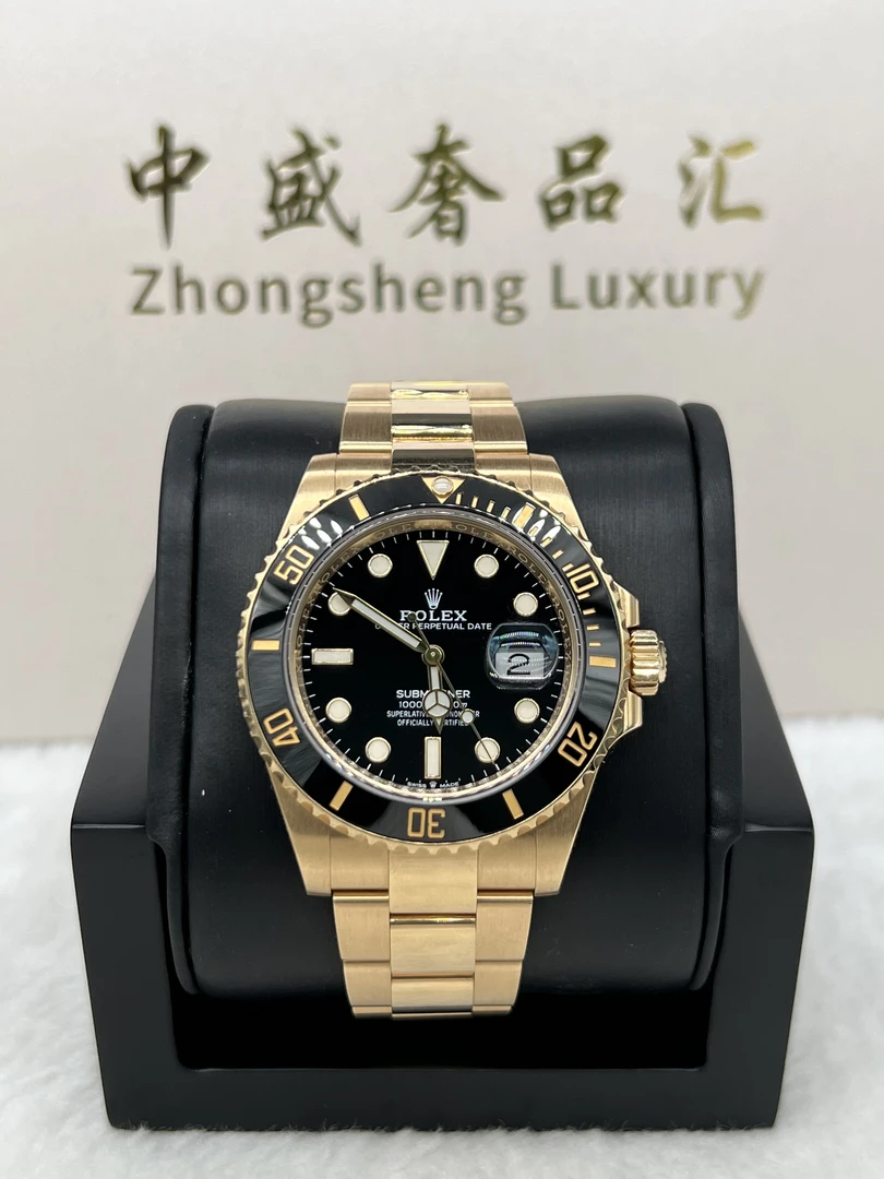 95新 Rolex/劳力士 22年126618全金黑男士时尚名表