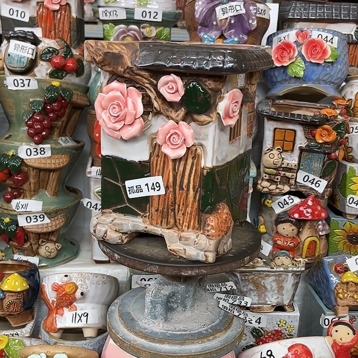 紫砂花盆粗陶材质多肉花盆149孤品