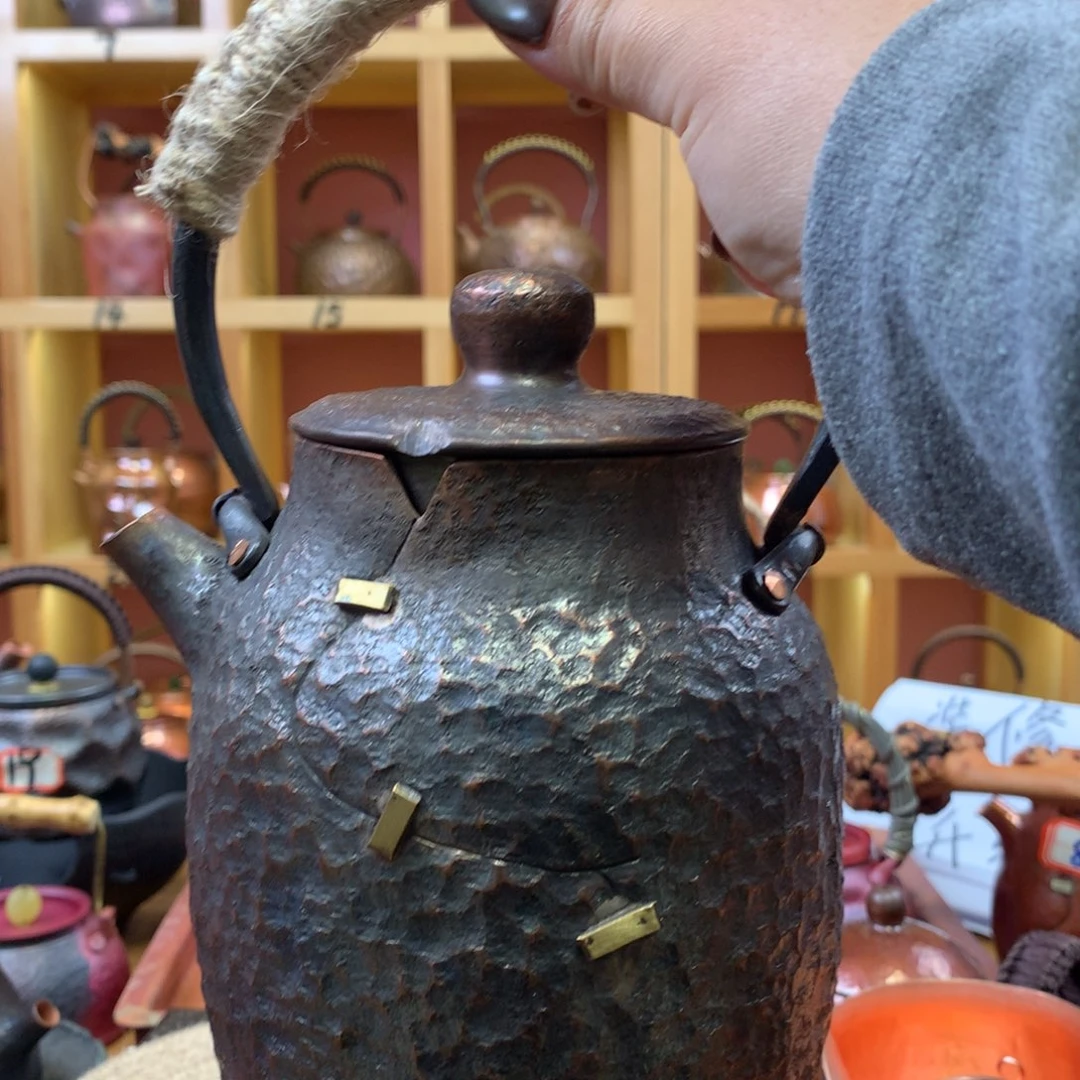 榨***菜样品石头纹据钉加厚提梁壶