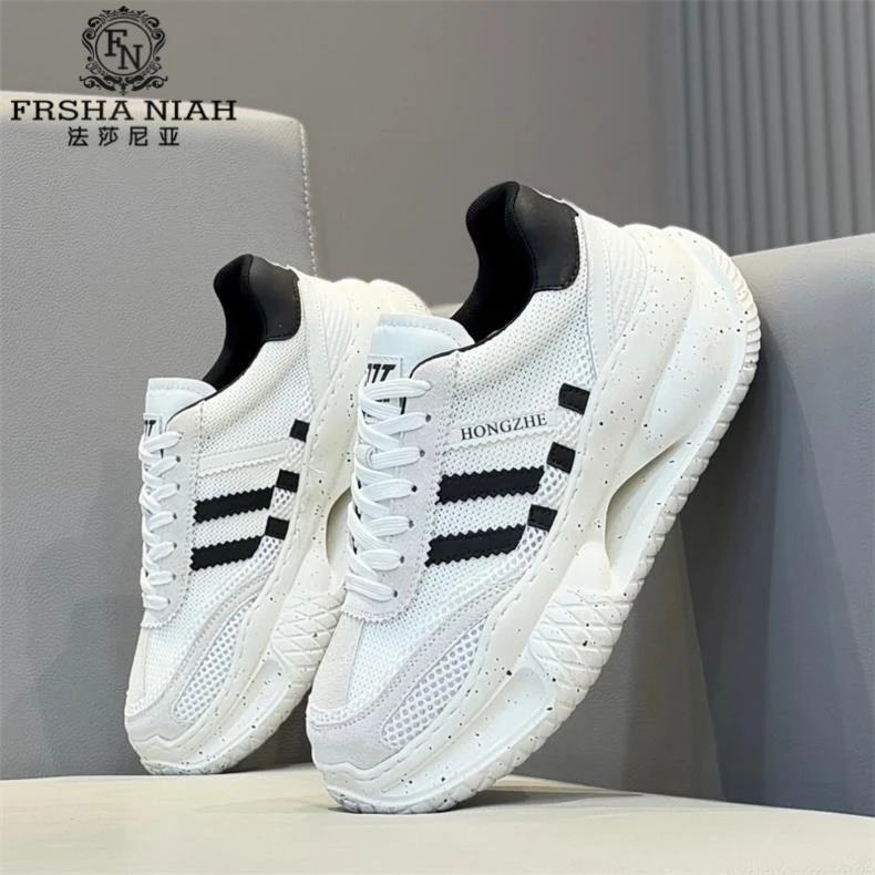 法莎尼亚老爹鞋男2025新款透气鞋子男款夏季网面厚底时尚百搭男鞋