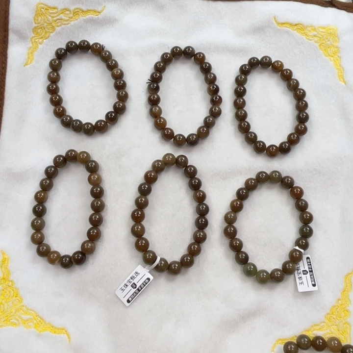 手链未镶嵌和田玉新疆且末红糖卡10