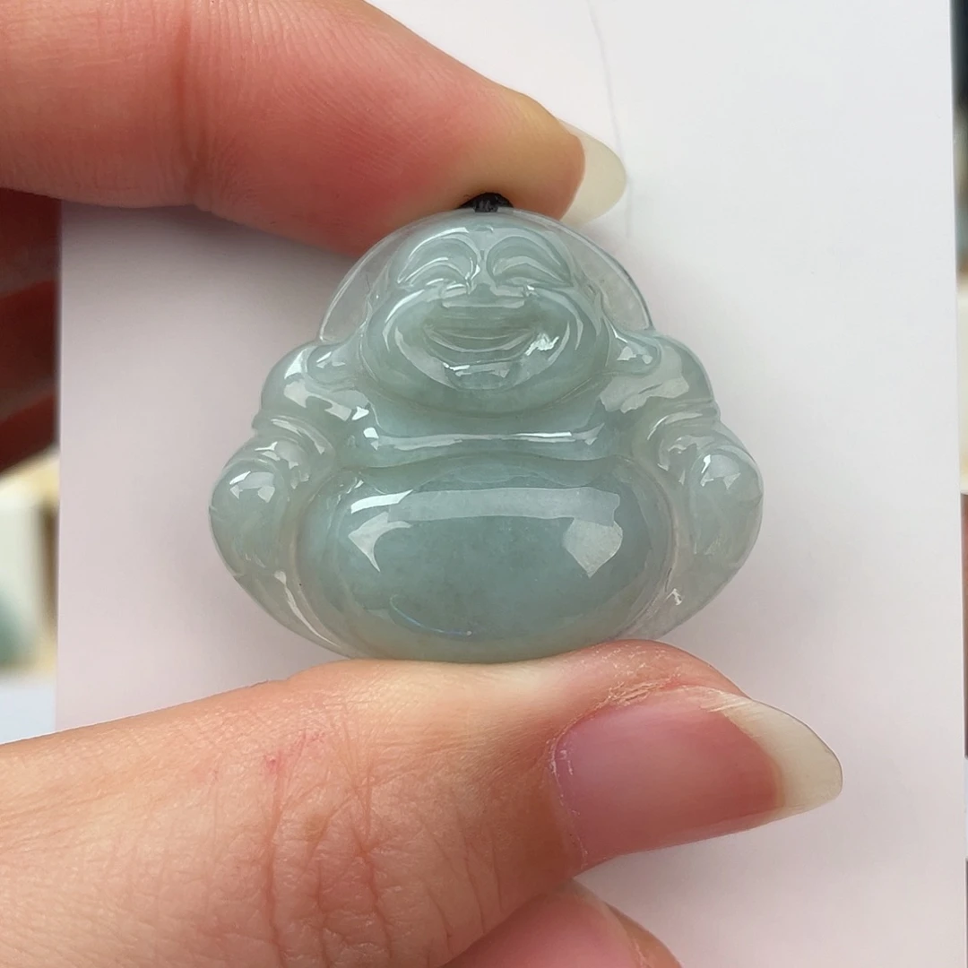 翡翠未镶嵌颈饰佛公