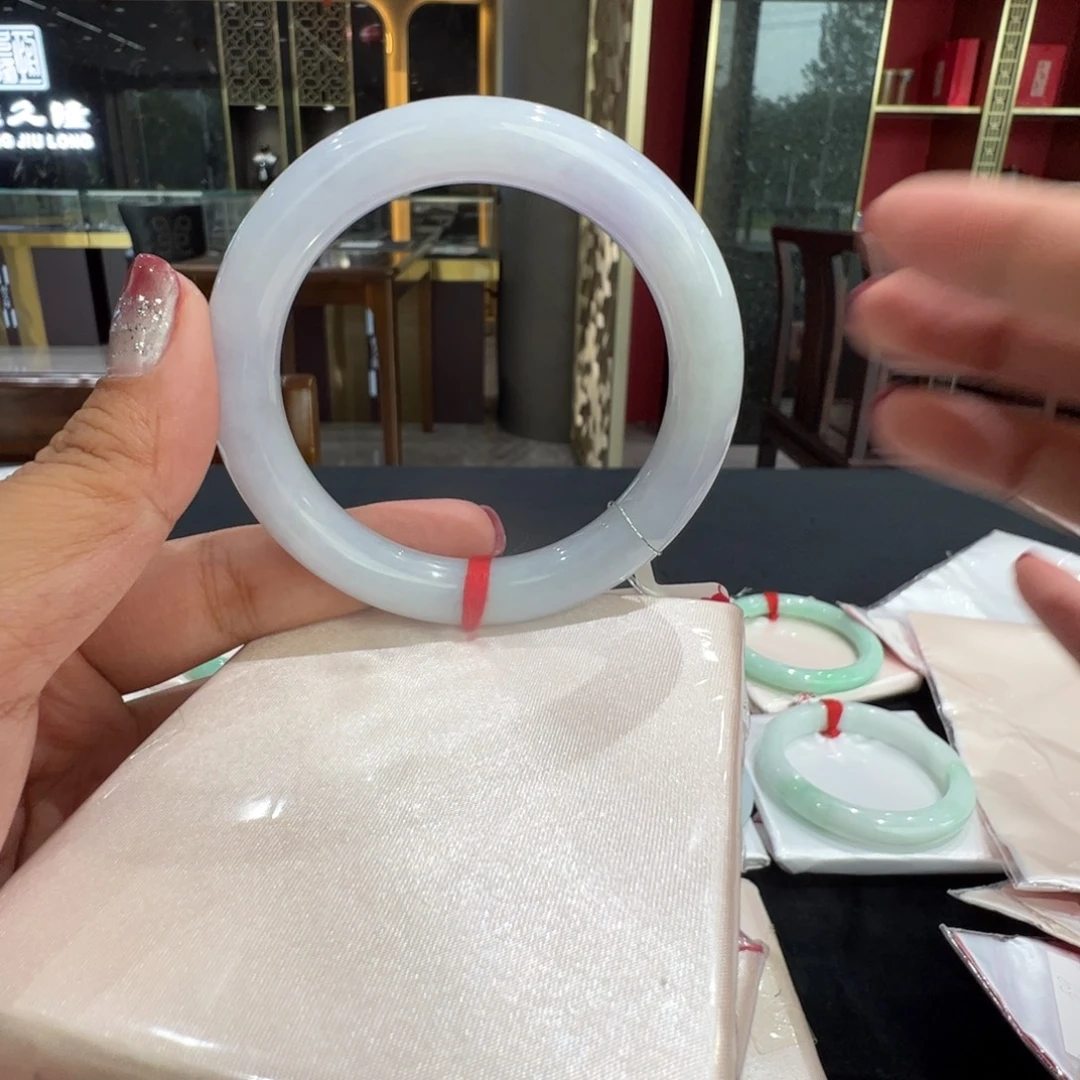 未镶嵌手镯翡翠紫底5354