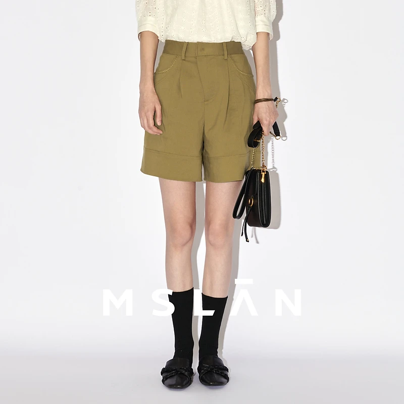 theMSLAN【商场同款】22秋季新款女时髦宽松短裤mslan MDCE6101