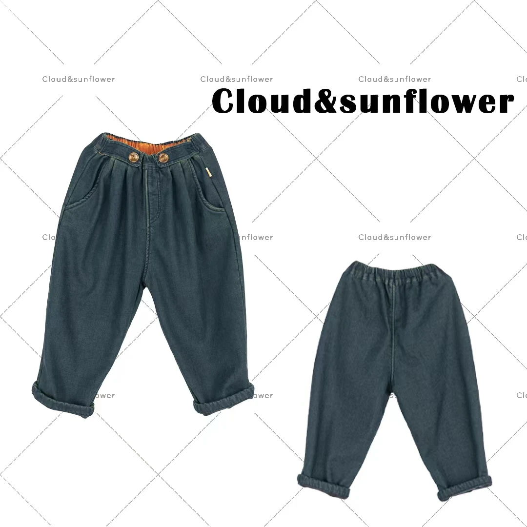 【原韩D】儿童高端纯原百搭两粒扣时尚牛仔裤423142