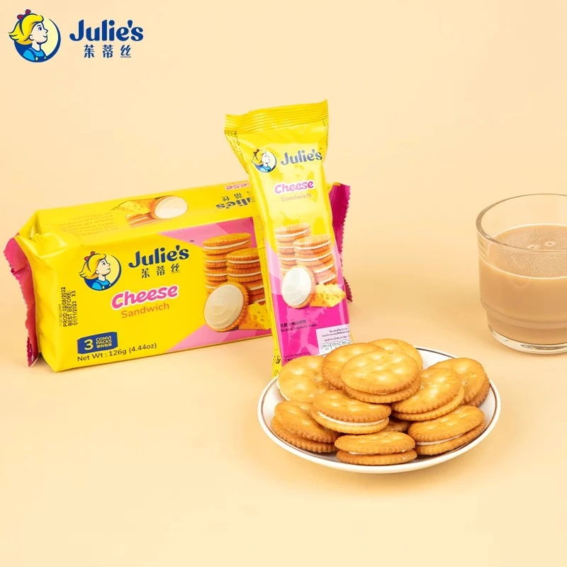 [26年3月到期]julies茱蒂丝乳酪三明治夹心饼干126g*4包