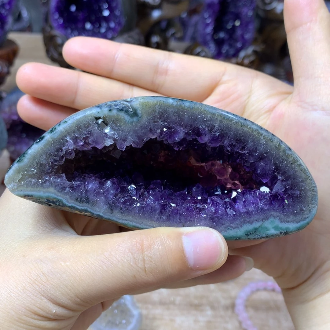 紫晶珠宝半成品未镶嵌